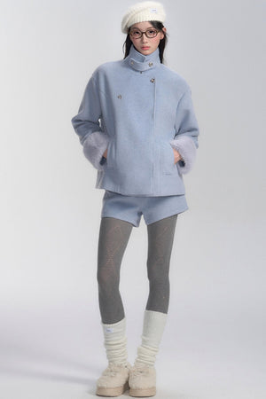 Premium Stand-Up Tweed Coat Set-Up