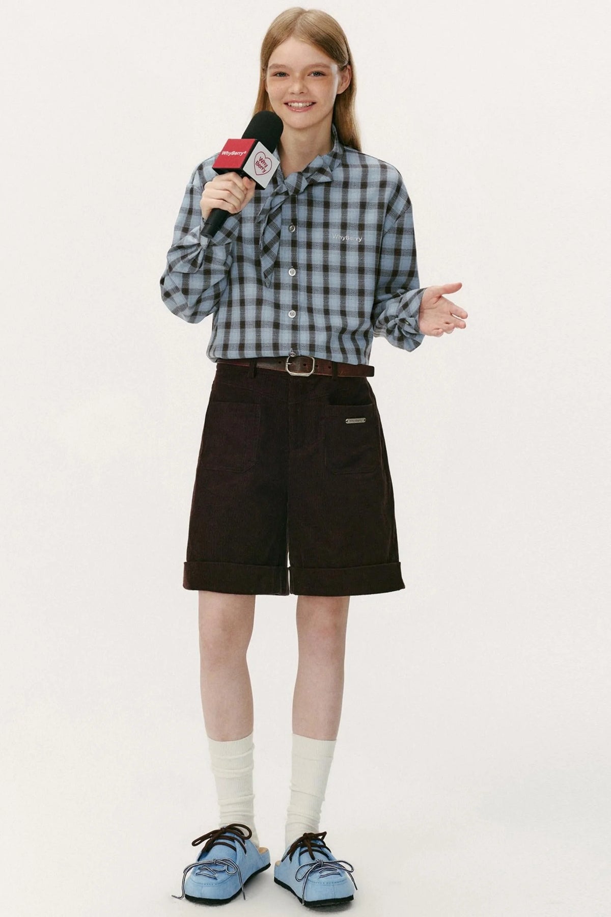 Preppy Casual Corduroy Shorts