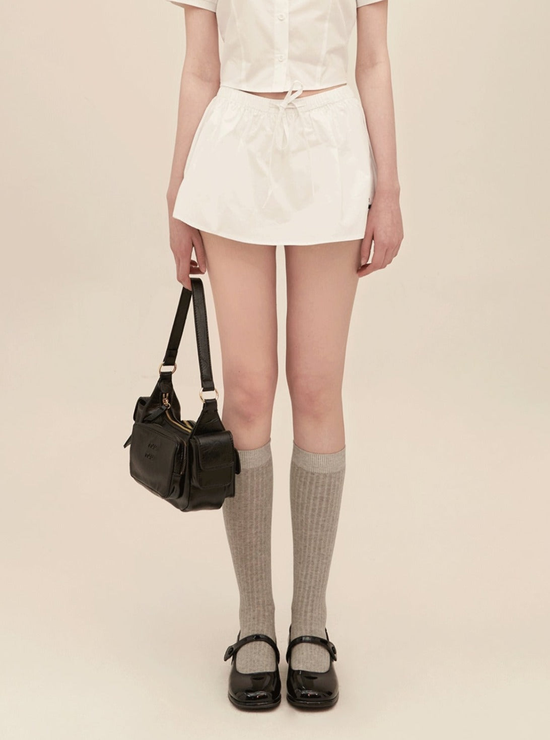 Preppy Short Sleeve Patchwork Set-Up