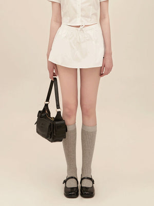 Preppy Short Sleeve Patchwork Set-Up