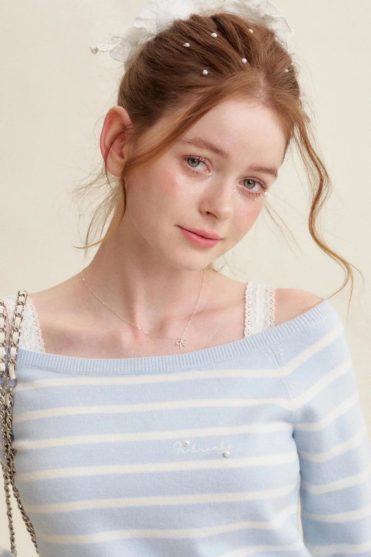 Preppy Style Striped Knit Top