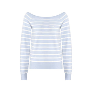 Preppy Style Striped Knit Top