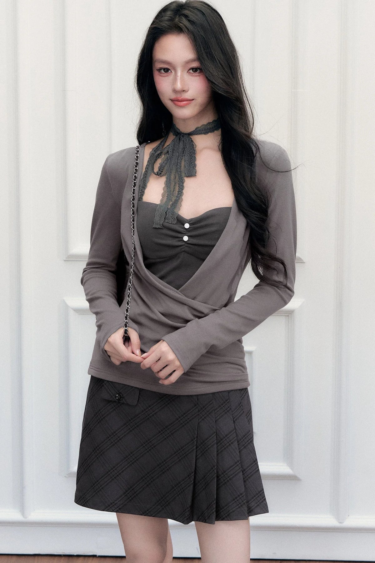 Preppy Suspender Top and Skirt Set-Up