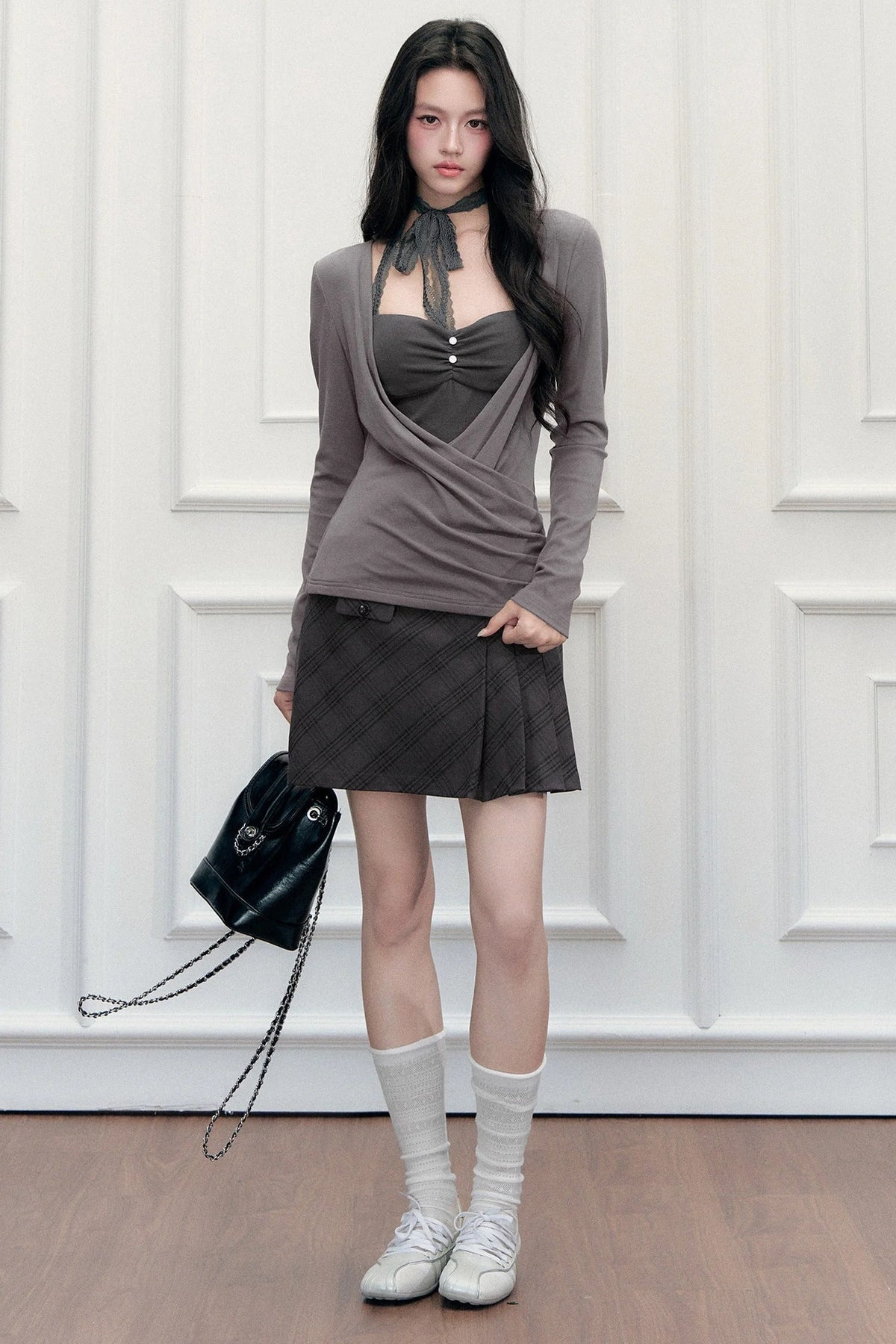 Preppy Suspender Top and Skirt Set-Up