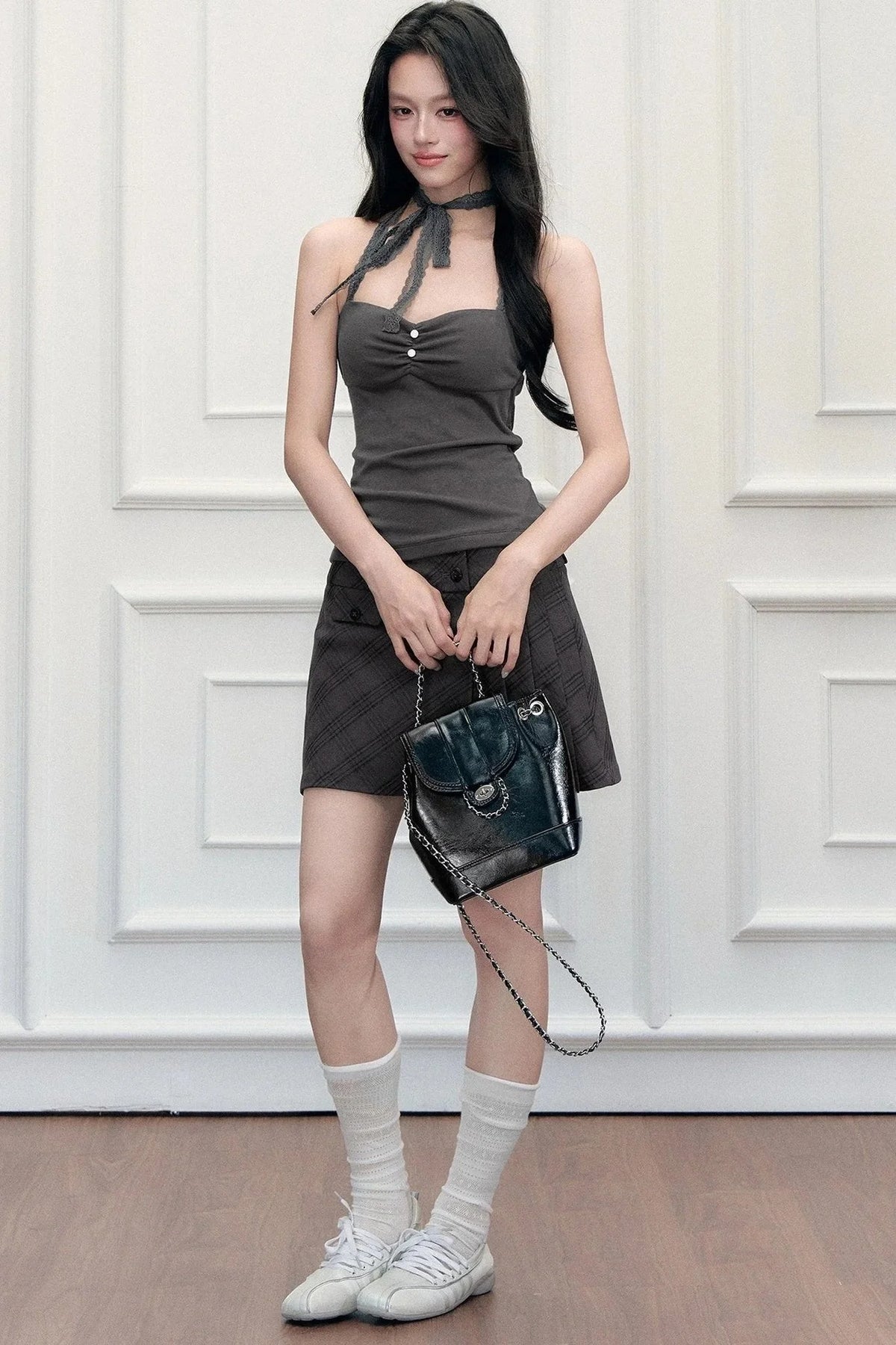 Preppy Suspender Top and Skirt Set-Up