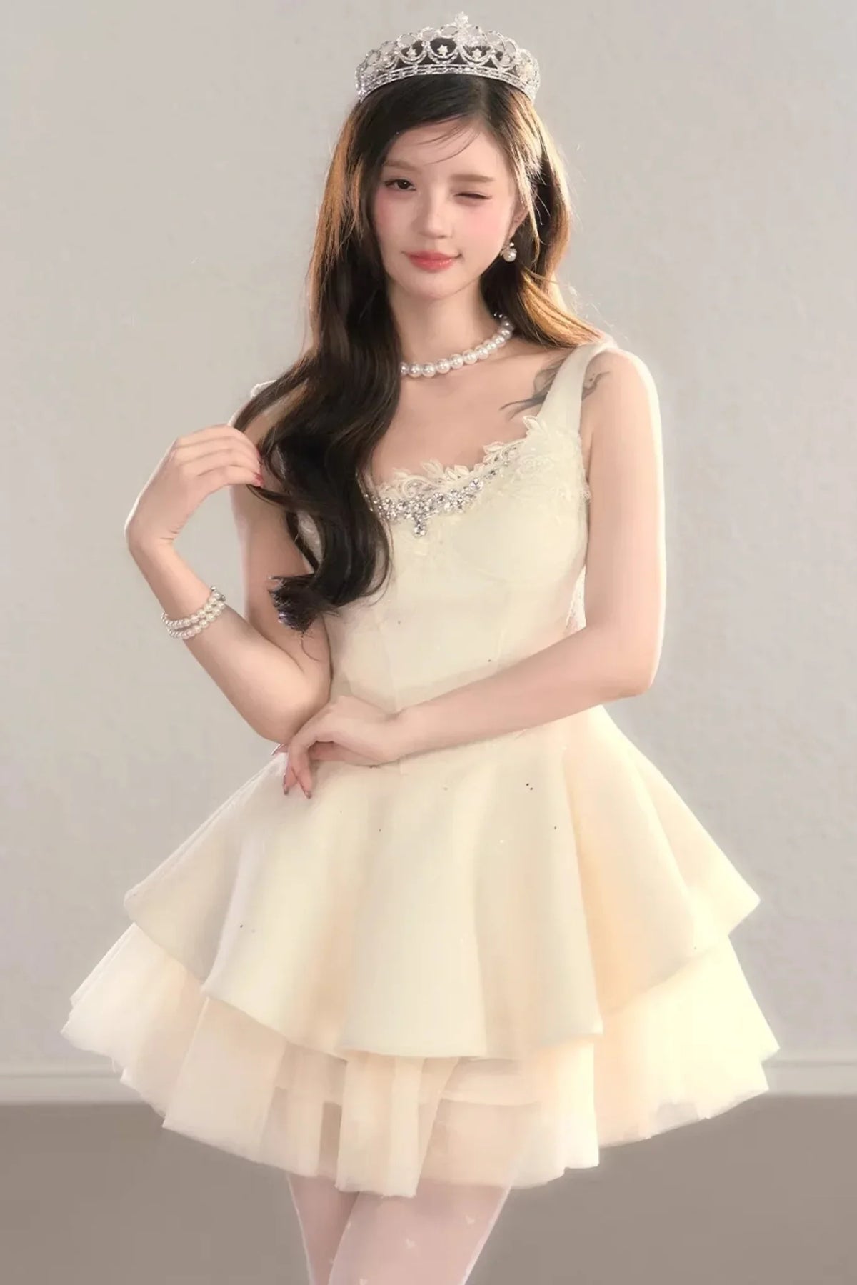 Princess Lace Puffy Dress