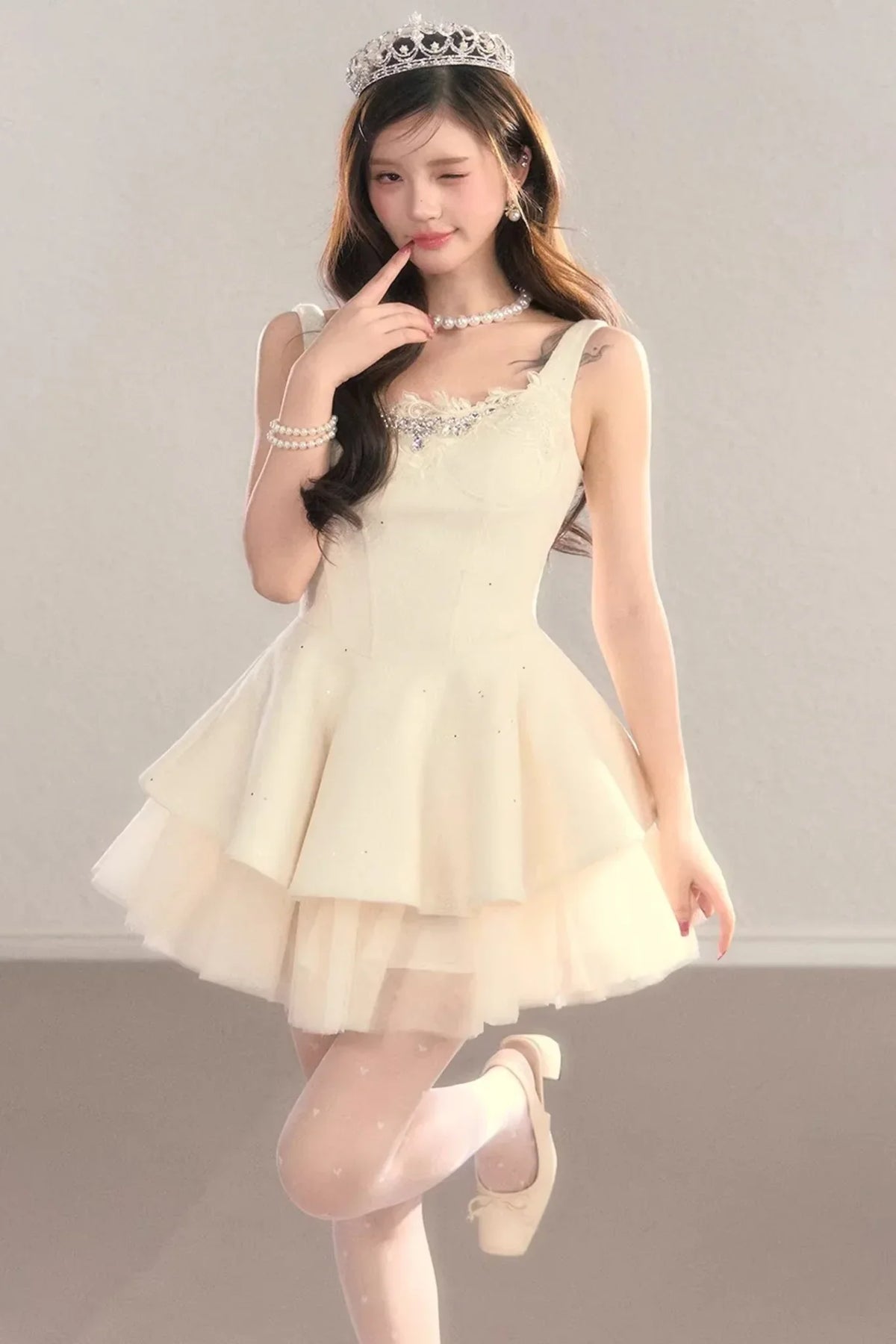 Princess Lace Puffy Dress