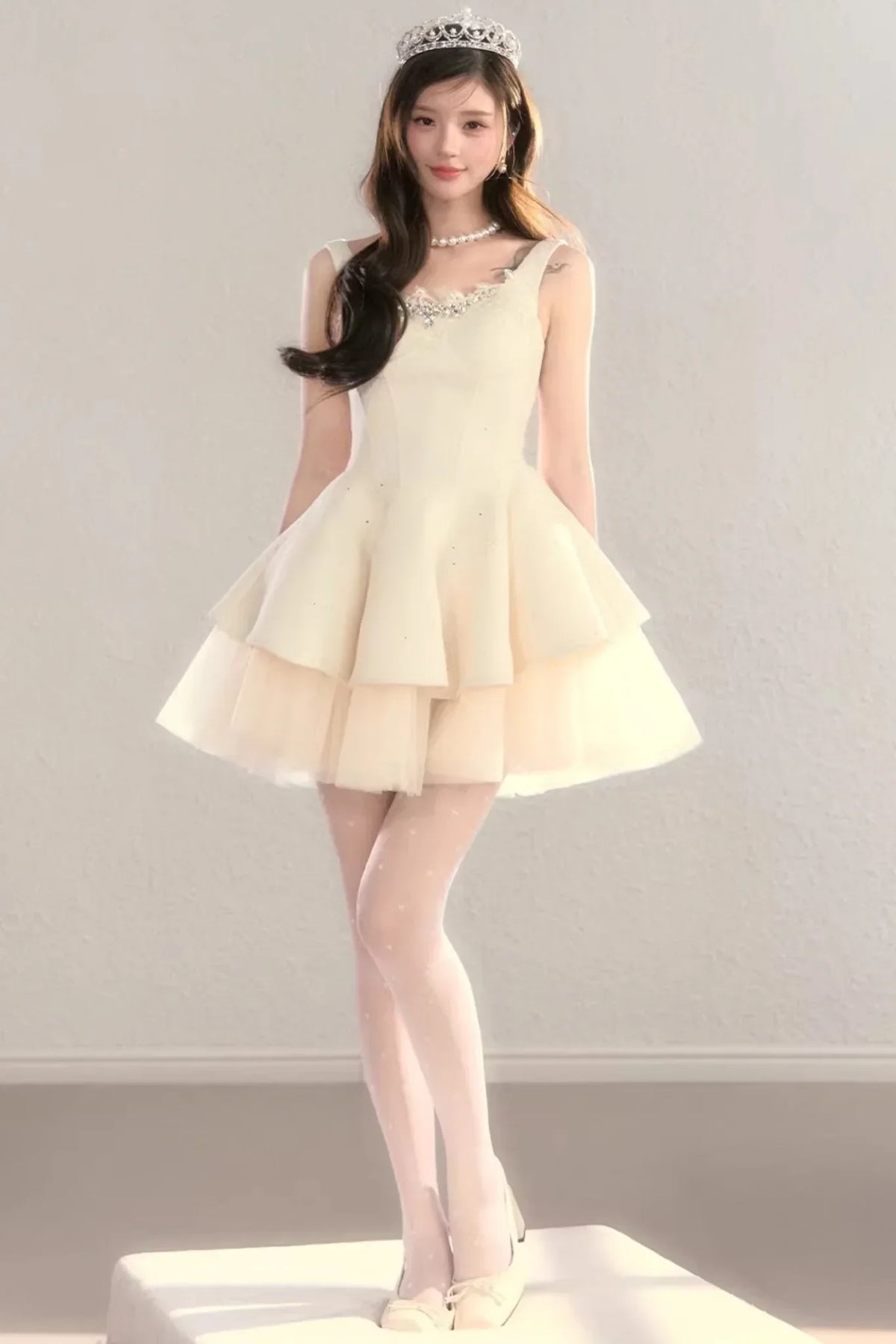 Princess Lace Puffy Dress