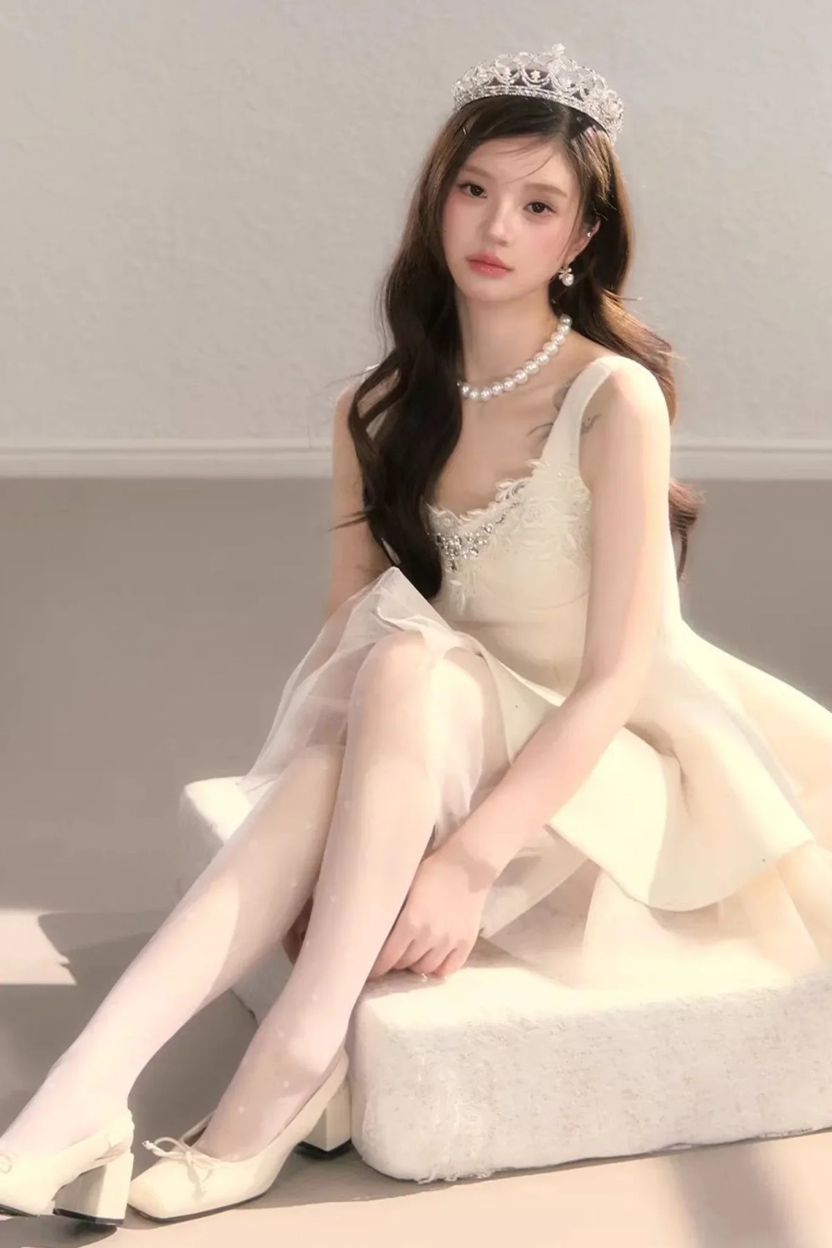 Princess Lace Puffy Dress