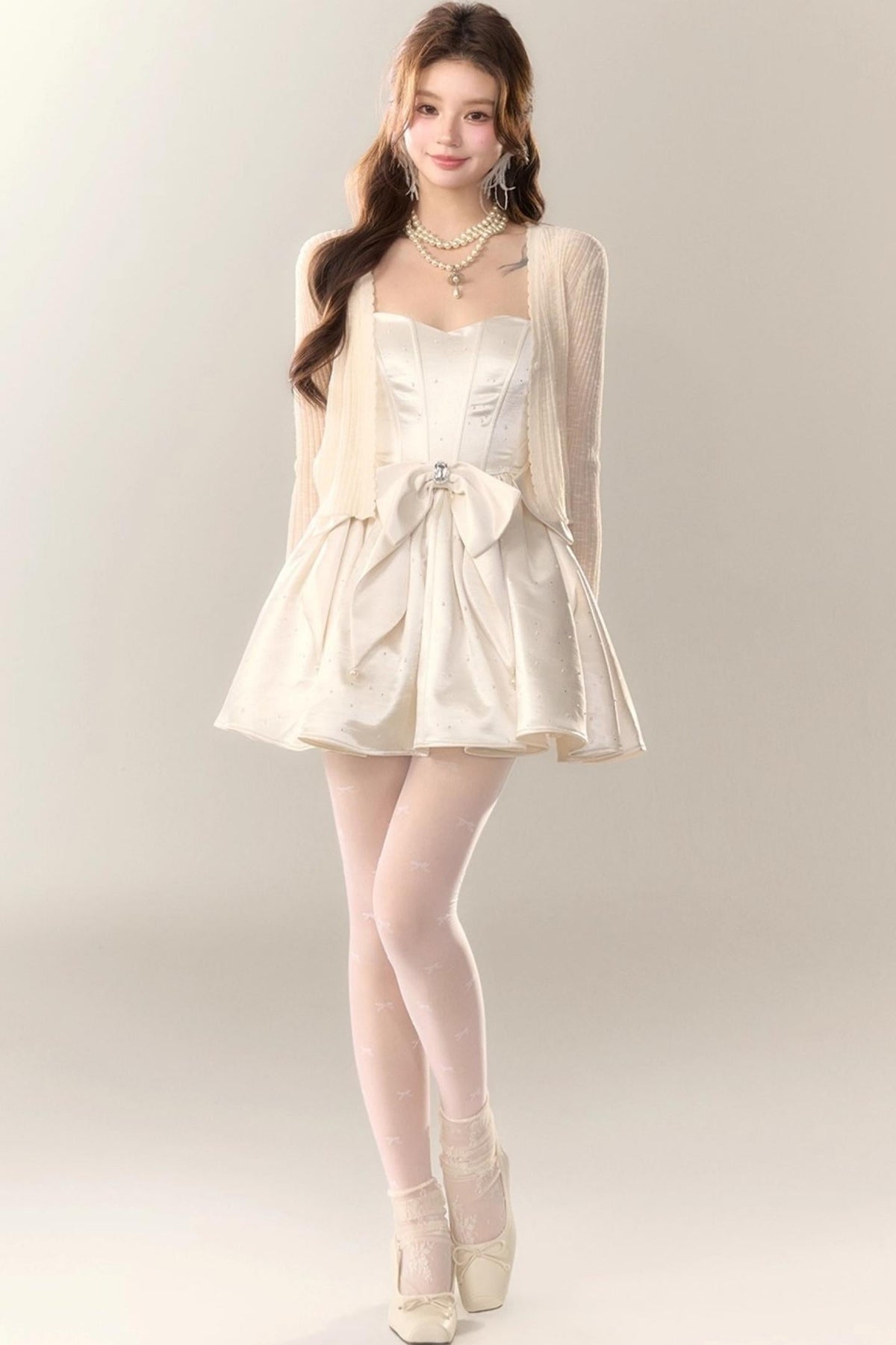 Princess Satin Tuxedo Dress