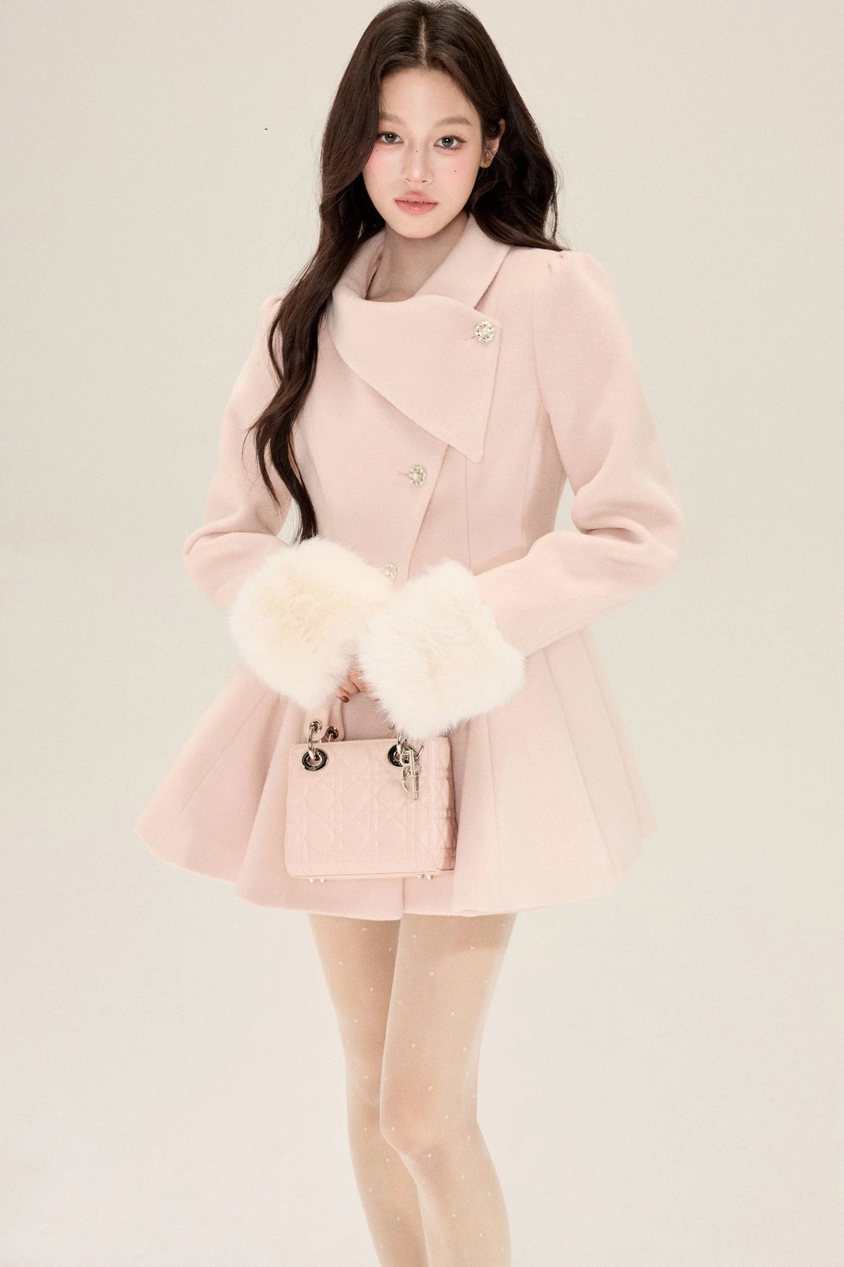 Princess Style Woolen Dress Coat