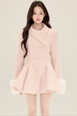 Princess Style Woolen Dress Coat