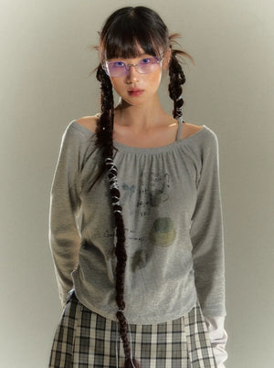 Print Halterneck Base Layer Top