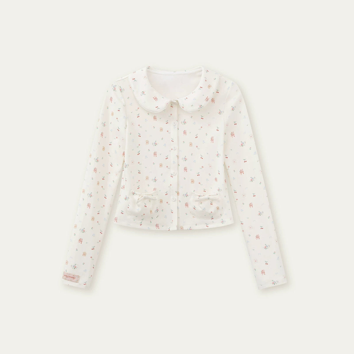 Printed Doll Collar Blouse Set-Up