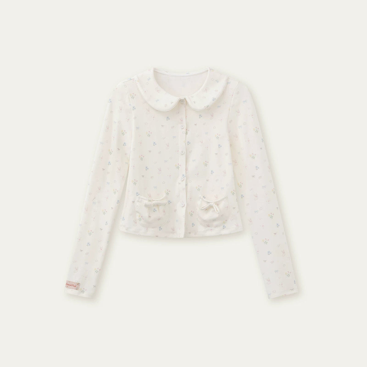 Printed Doll Collar Blouse Set-Up