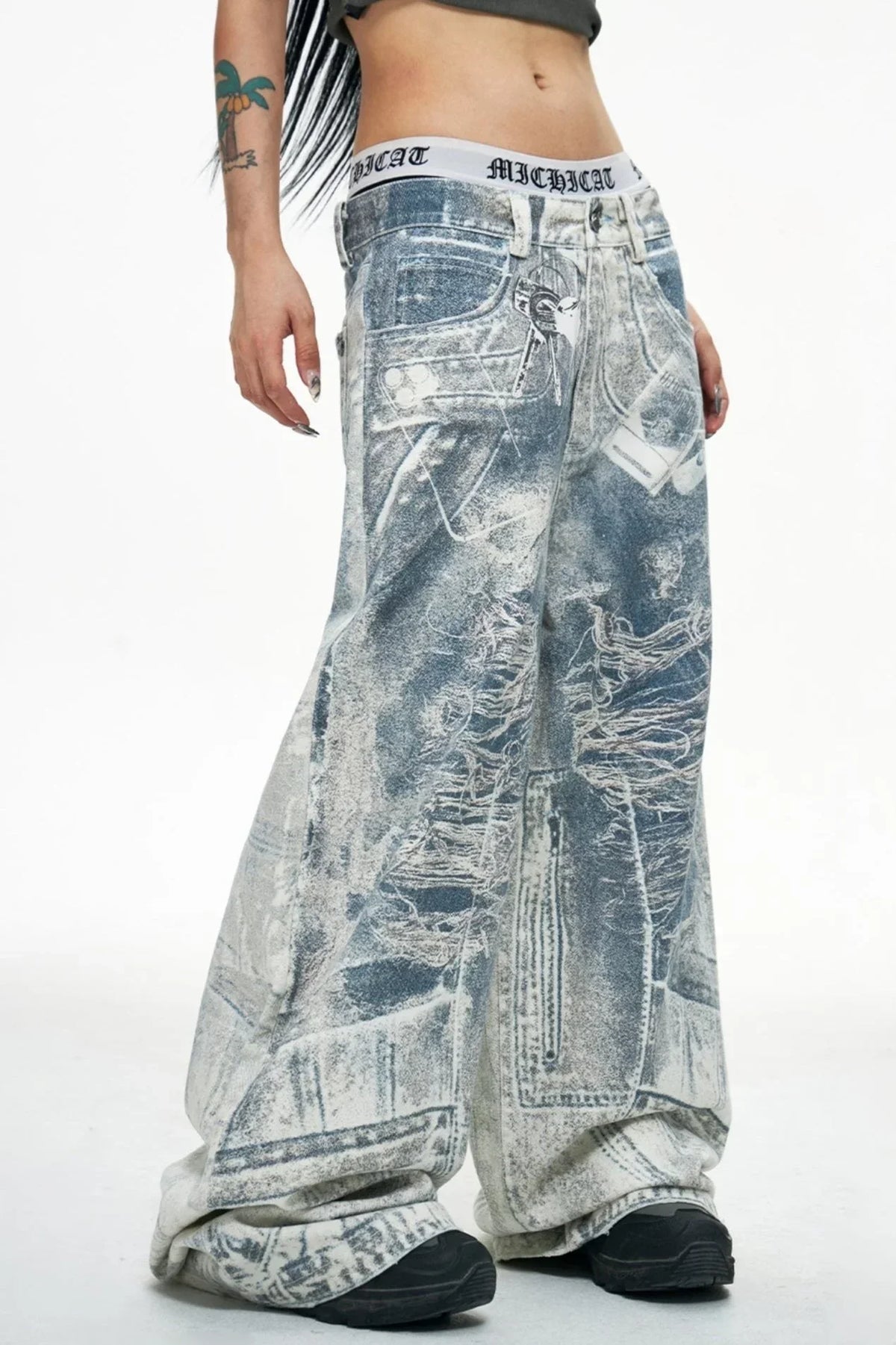 Printed Jeans Key Chain Digital Conley Trousers