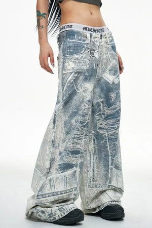 Printed Jeans Key Chain Digital Conley Trousers