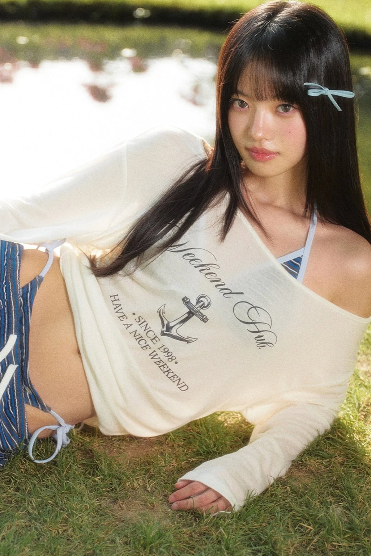 Printed Sun Protection Blouse and Trousers Set-Up