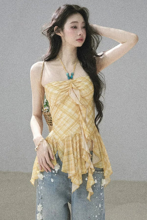 Provençal Fields Quilted Halter Top