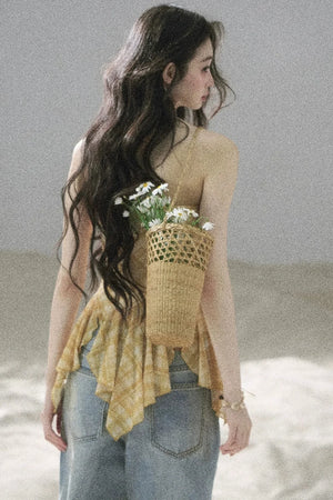 Provençal Fields Quilted Halter Top
