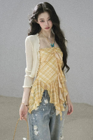 Provençal Fields Quilted Halter Top