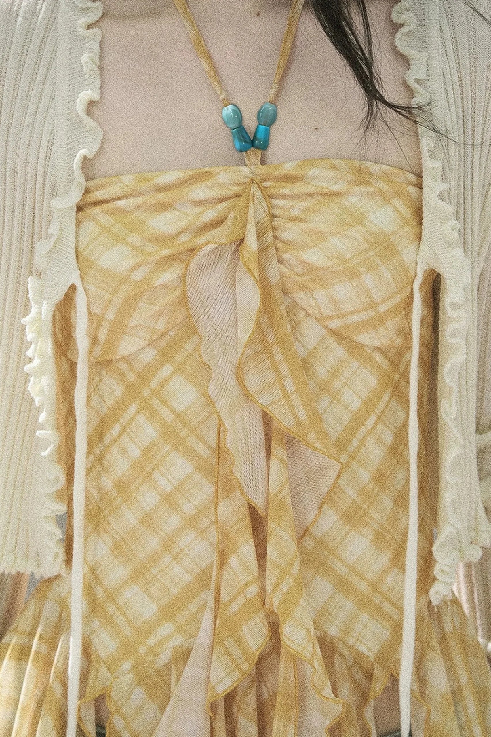 Provençal Fields Quilted Halter Top