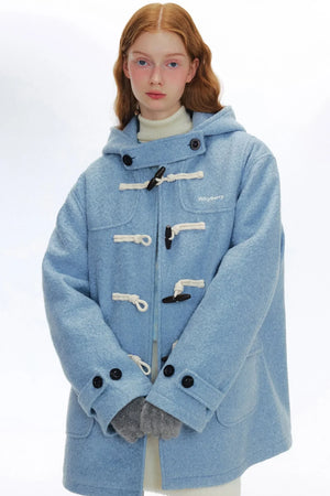 Puff Academy Hooded Tweed Coat