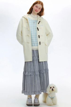 Puff Academy Hooded Tweed Coat