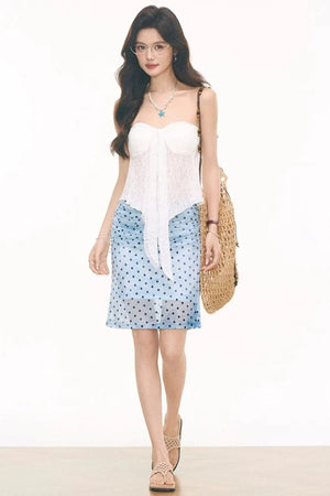 Puff Mesh Cami & Polka Skirt Set-Up