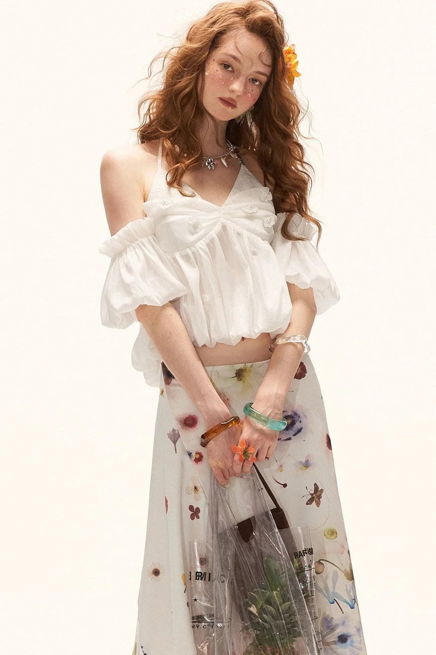 Puff Sleeve Floral Camisole Top