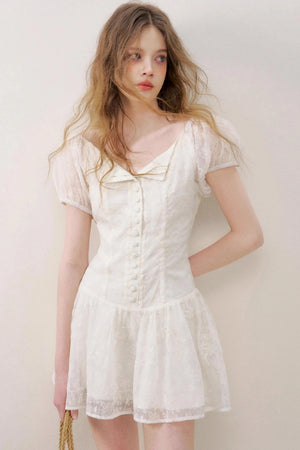 Puff Sleeve Floral Dress