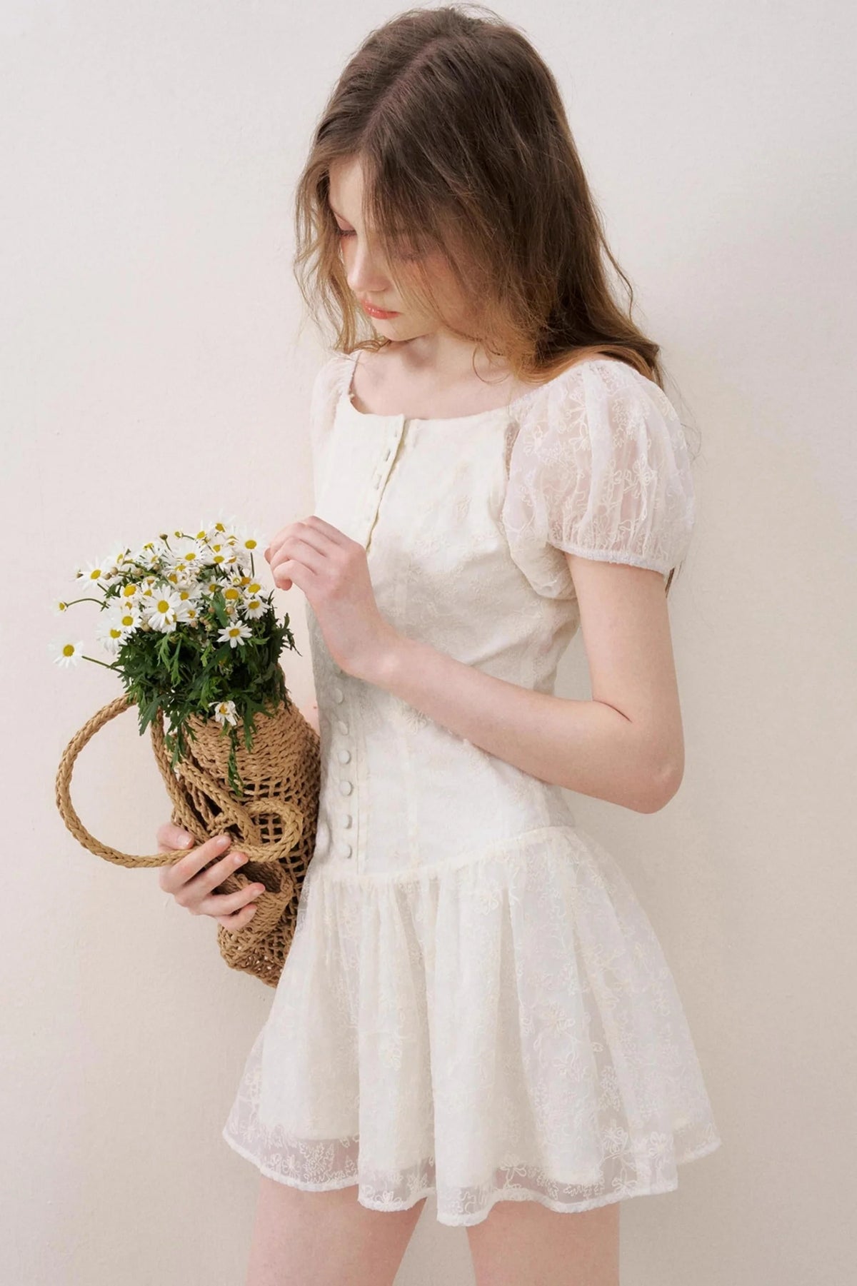 Puff Sleeve Floral Dress
