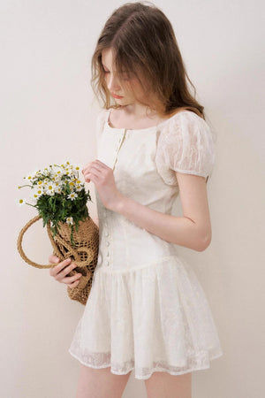 Puff Sleeve Floral Dress