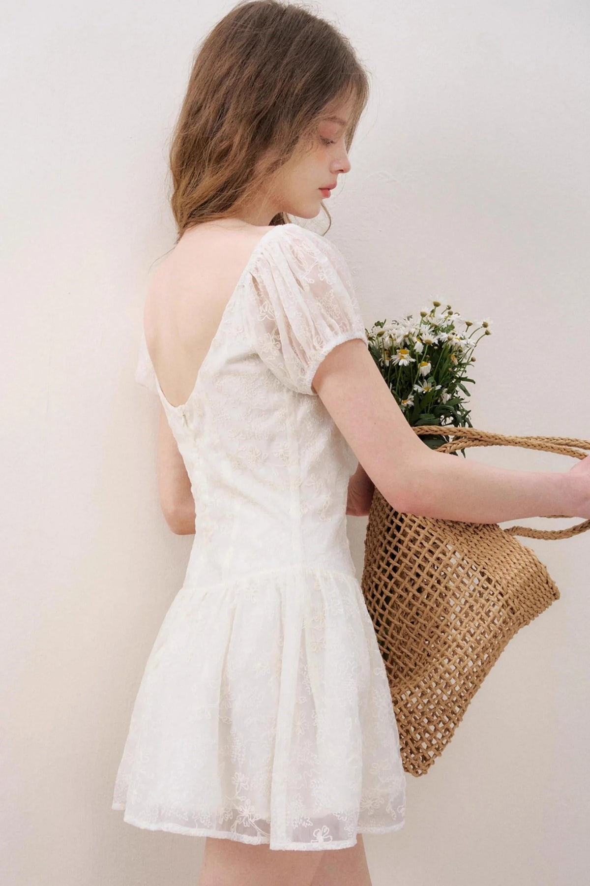 Puff Sleeve Floral Dress