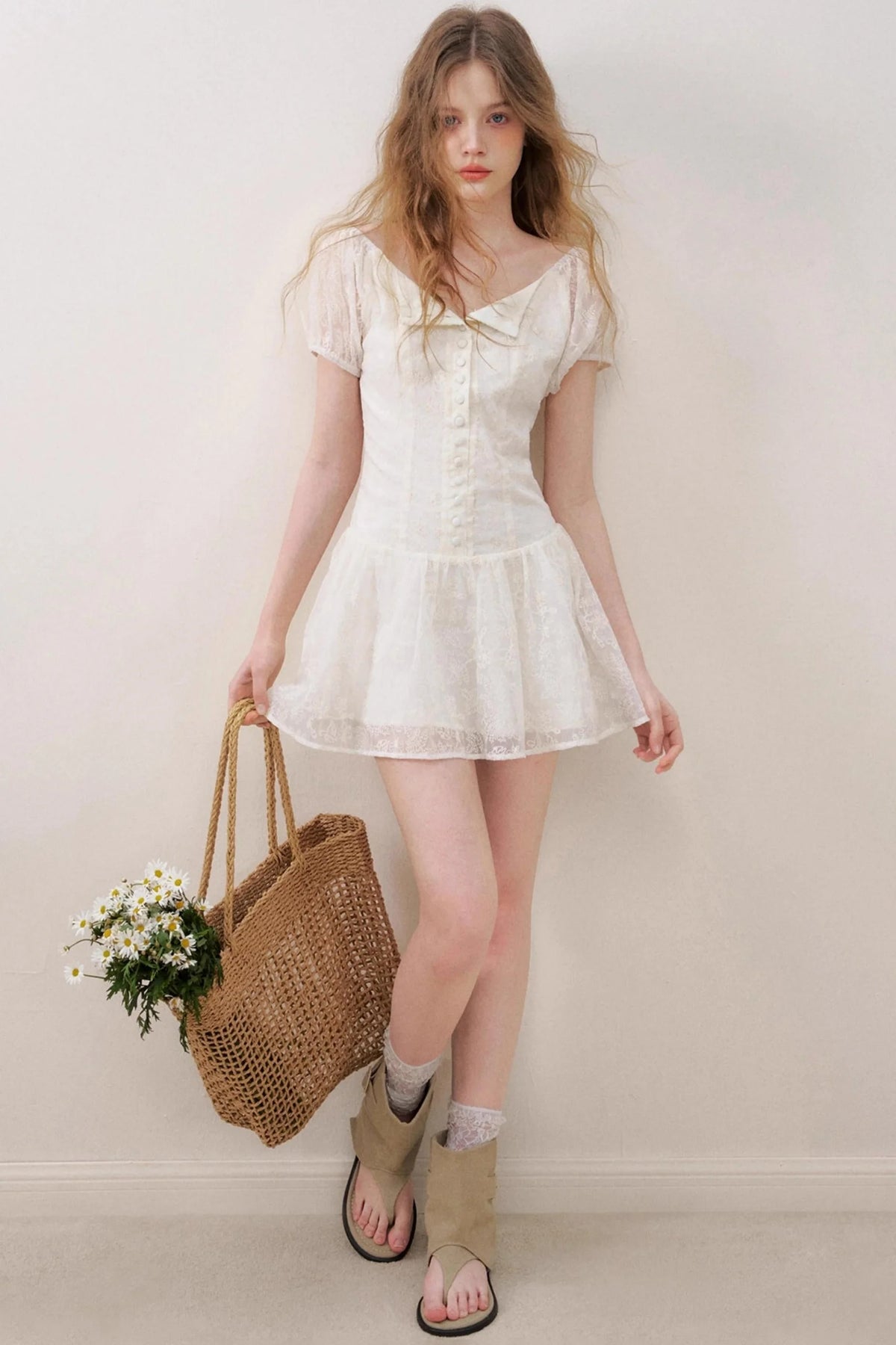 Puff Sleeve Floral Dress