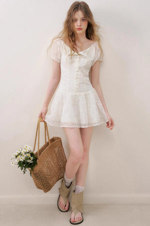 Puff Sleeve Floral Dress
