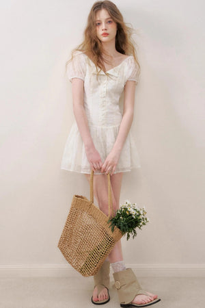 Puff Sleeve Floral Dress