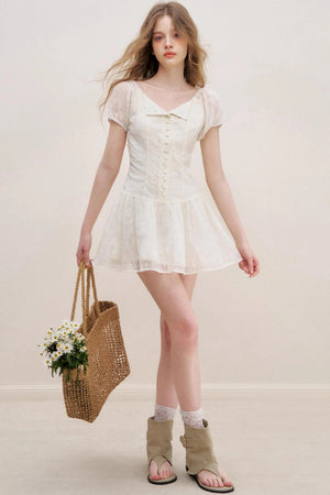 Puff Sleeve Floral Dress
