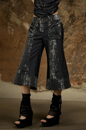 Punk Dark Flared Pants