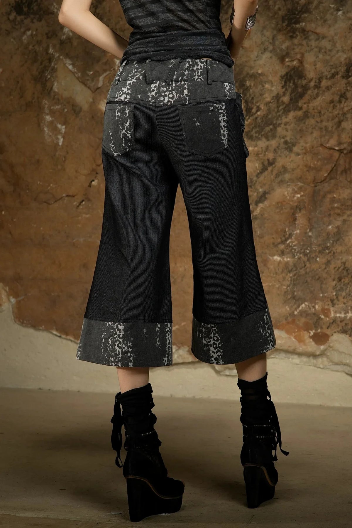 Punk Dark Flared Pants