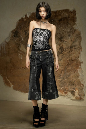 Punk Dark Flared Pants
