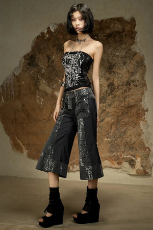 Punk Dark Flared Pants
