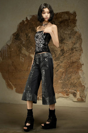 Punk Dark Flared Pants