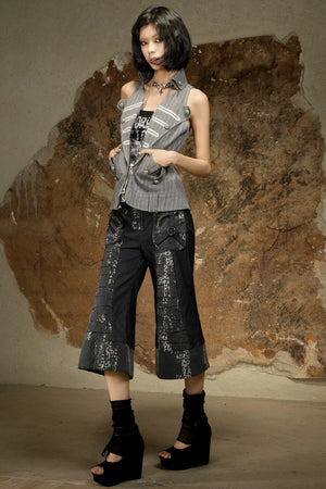 Punk Dark Flared Pants