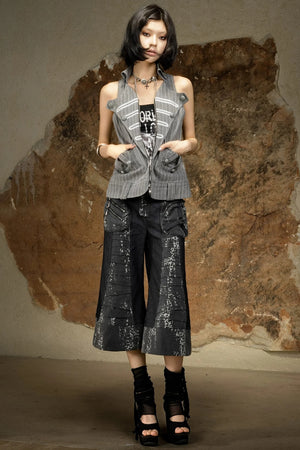 Punk Dark Flared Pants