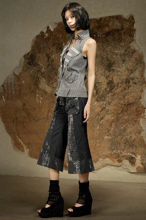 Punk Dark Flared Pants