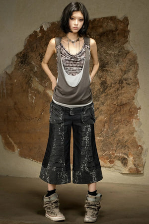 Punk Dark Flared Pants