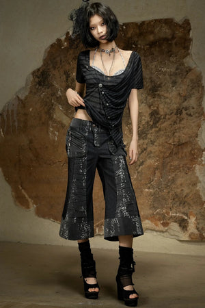 Punk Dark Flared Pants