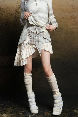 Punk Tiered Lace Skirt