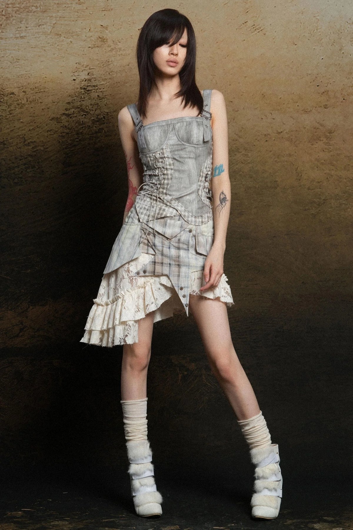 Punk Tiered Lace Skirt